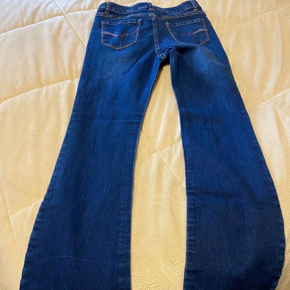 Pair of Dark Blue Bootcut Jeans - Picture 2 of 7